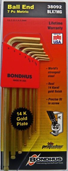 Bondhus BLX7MG 38092 Kľúč L 1.5-6 mm INBUS s guličkou 7- dielna sada