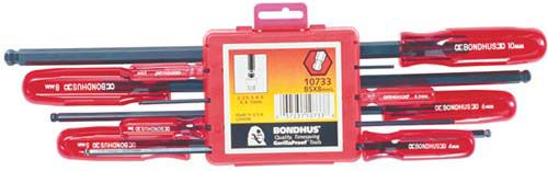 Bondhus BSX8ML 10733 Skrutkovač 2-10 mm INBUS s guličkou 8- dielna sada