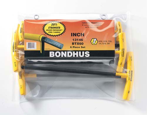 Bondhus BTX60 13146 Kľúč T 5/32-3/8" INBUS s guličkou 6- dielna sada
