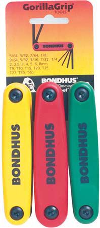 Bondhus HF24 12533 Skladacie kľúče  (2-8 mm) + (5/64-1/4") INBUS + (T9-T40) 24- dielna sada