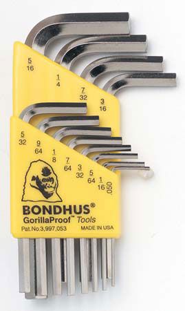 Bondhus HLX12SB 16236 Kľúč L .050-5/16" INBUS 12- dielna sada