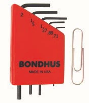 Bondhus HLX5MS 12242 Kľúč L 0.71-2.0 mm INBUS 5- dielna sada