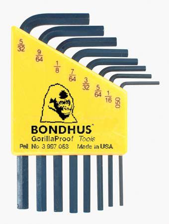 Bondhus HLX8S 12232 Kľúč L .050-5/32" INBUS 8- dielna sada