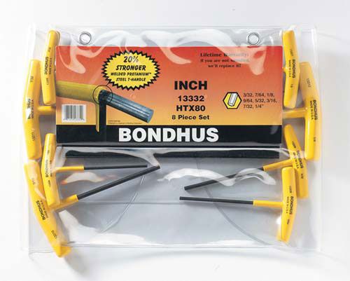 Bondhus HTX80 13332 Kľúč T 3/32-1/4" INBUS 8- dielna sada