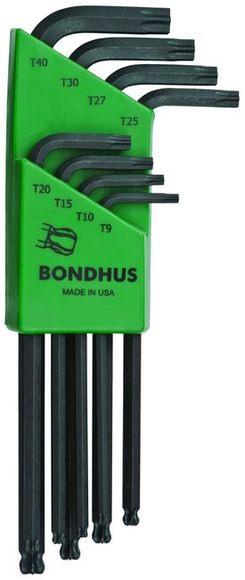Bondhus LTX8 11332 Kľúč L T09-T40 TORX s guličkou 8- dielna sada
