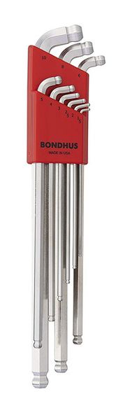 Bondhus SDBLX9MBXL 77099 Kľúč L 1.5-10 mm INBUS s obojstrannou guličkou "STUBBY" 9- dielna sada