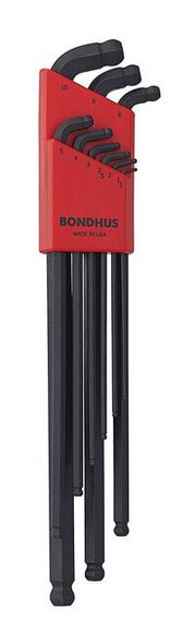 Bondhus SDBLX9MXL 67099 Kľúč L 1.5-10 mm INBUS s obojstrannou guličkou "STUBBY" 9- dielna sada