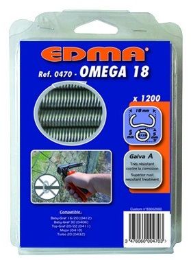 EDMA OMEGA 18 900470 Spony pozinkované 1200ks