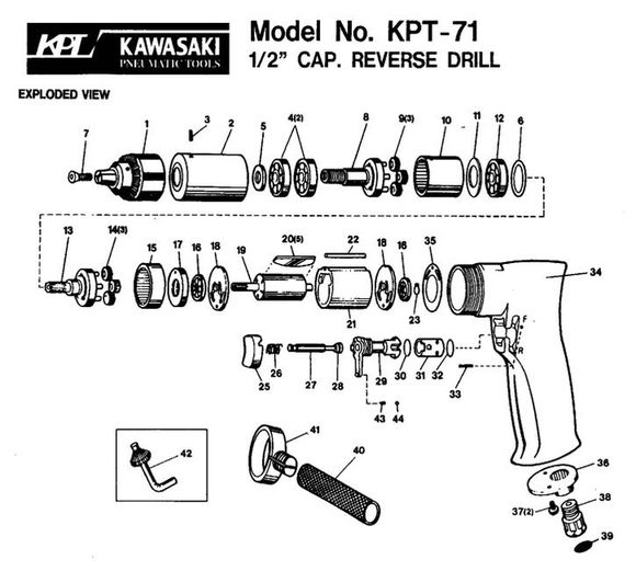 Kawasaki > KPT-71 KPT-71-42 Kľúč ku skľučovadlu