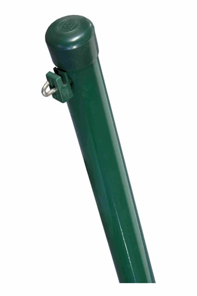 KRINNER 600018 Plotový stĺpik 2300/38 mm ZN + PVC vvrátane plastovej čapičky a príchytky na napínací drôt
