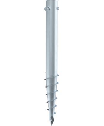 KRINNER G - 76 24083 Zemná skrutka KSF G 76x800-4xM12 - ukončenie: otvor so závitmi na vystredenie, materiál - žiarovo zinkovaná oceľ