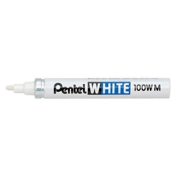 Pentel X100W-M 7A 208 3 Popisovač permanentný , 3,9 mm, biely