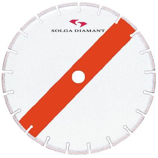SOLGA B25V AL1 33086304 Kotúč diamantový - rezací D 300mm na žulu (granit) mokrý rez pre stolové rezačky f. biela + červená, výška segmentu 10 mm