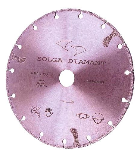 SOLGA ELECTROPLATED 18019100 Kotúč diamantový - rezací D 100mm na mramor živicu a vláknité materiály suchý rez pre ručné náradie f. zlatá