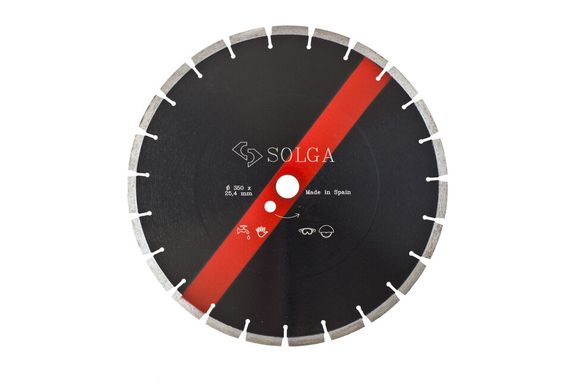 SOLGA LAR LASER 23606450 Kotúč diamantový - rezací D 450mm na vytvrdnutý betón mokrý rez pre podlahové rezačky f. čierna + červená