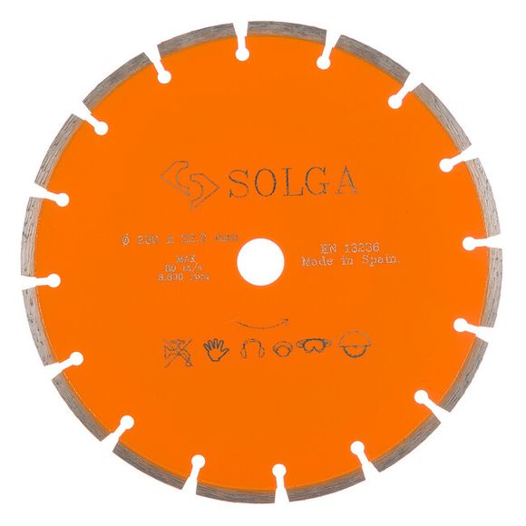 SOLGA LASER 12803125 Kotúč diamantový - rezací D 125mm univerzálny suchý rez pre ručné náradie Základná línia