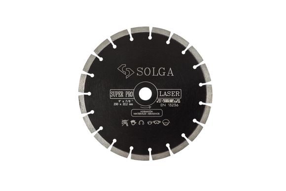 SOLGA LASER 13456180 Kotúč diamantový - rezací D 180mm na abrazívne materiály suchý rez pre ručné náradie SUPER-PROFI