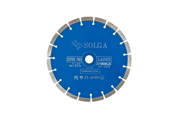 SOLGA LASER 13756230 Kotúč diamantový - rezací D 230mm univerzálny suchý rez pre ručné náradie f. modrá SUPER-PROFI
