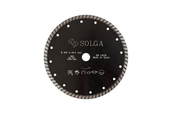 SOLGA TURBO 10404115 Kotúč diamantový - rezací D 115mm na abrazívne materiály suchý rez pre ručné náradie PROFI